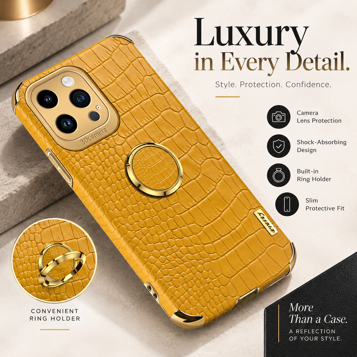 Premium iPhone Case Crocodile Leather Plating Silicone Protective Cover Anti Scratch Anti Fingerprint Non Slip Lightweight Dustproof Full Coverage Case