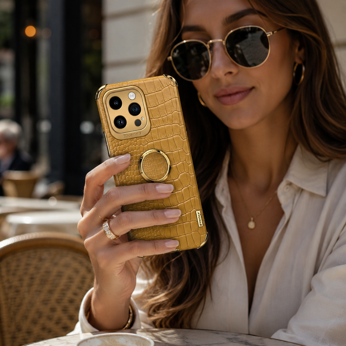Premium iPhone Case Crocodile Leather Plating Silicone Protective Cover Anti Scratch Anti Fingerprint Non Slip Lightweight Dustproof Full Coverage Case