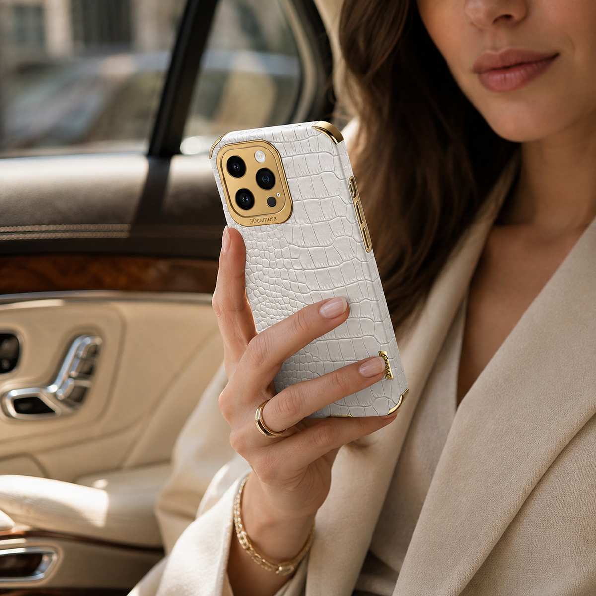 Premium iPhone Case Crocodile Leather Plating Silicone Protective Cover Anti Scratch Anti Fingerprint Non Slip Lightweight Dustproof Full Coverage Case