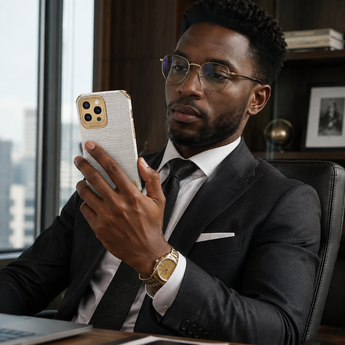 Premium iPhone Case Crocodile Leather Plating Silicone Protective Cover Anti Scratch Anti Fingerprint Non Slip Lightweight Dustproof Full Coverage Case