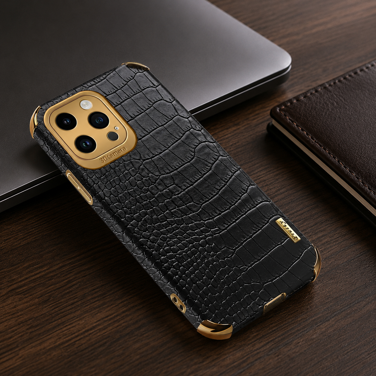 Premium iPhone Case Crocodile Leather Plating Silicone Protective Cover Anti Scratch Anti Fingerprint Non Slip Lightweight Dustproof Full Coverage Case