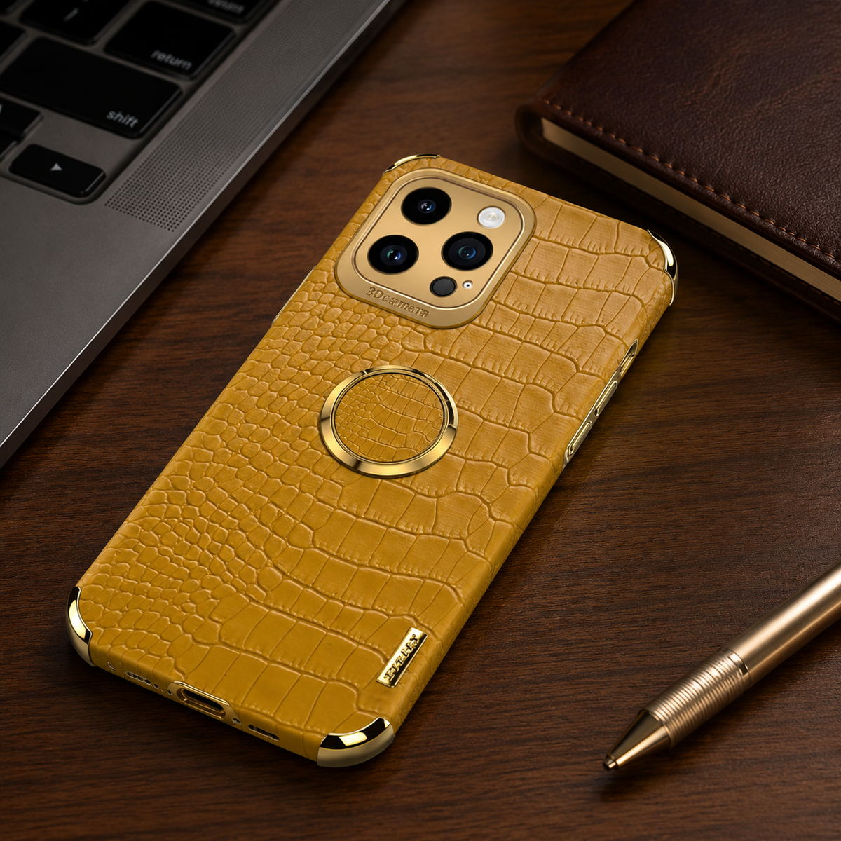 Premium iPhone Case Crocodile Leather Plating Silicone Protective Cover Anti Scratch Anti Fingerprint Non Slip Lightweight Dustproof Full Coverage Case