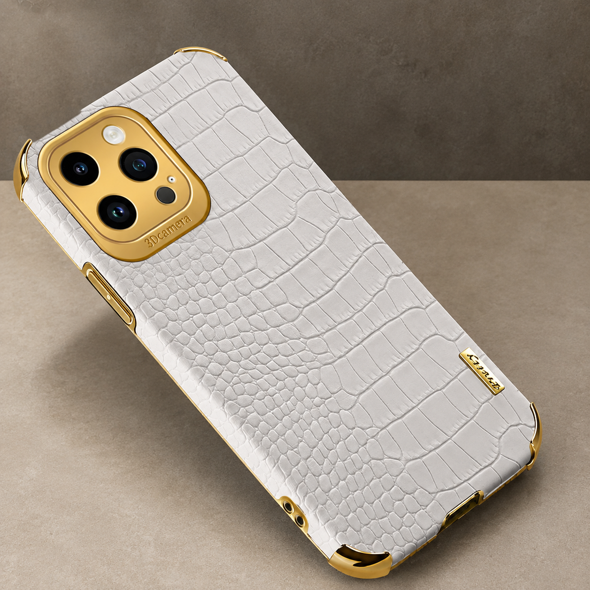 Premium iPhone Case Crocodile Leather Plating Silicone Protective Cover Anti Scratch Anti Fingerprint Non Slip Lightweight Dustproof Full Coverage Case