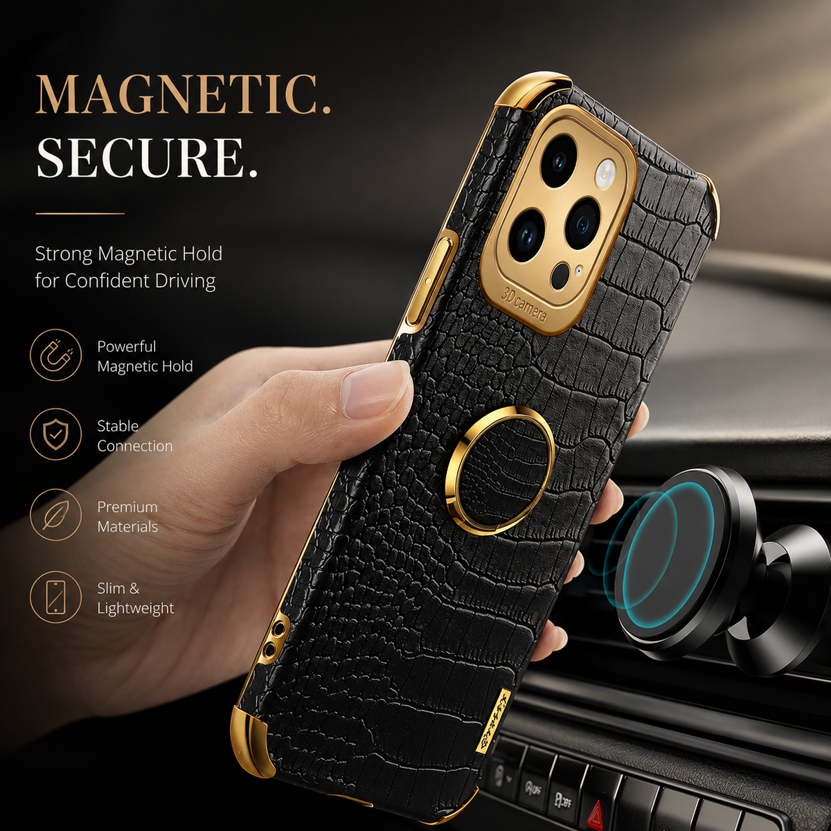 Premium iPhone Case Crocodile Leather Plating Silicone Protective Cover Anti Scratch Anti Fingerprint Non Slip Lightweight Dustproof Full Coverage Case