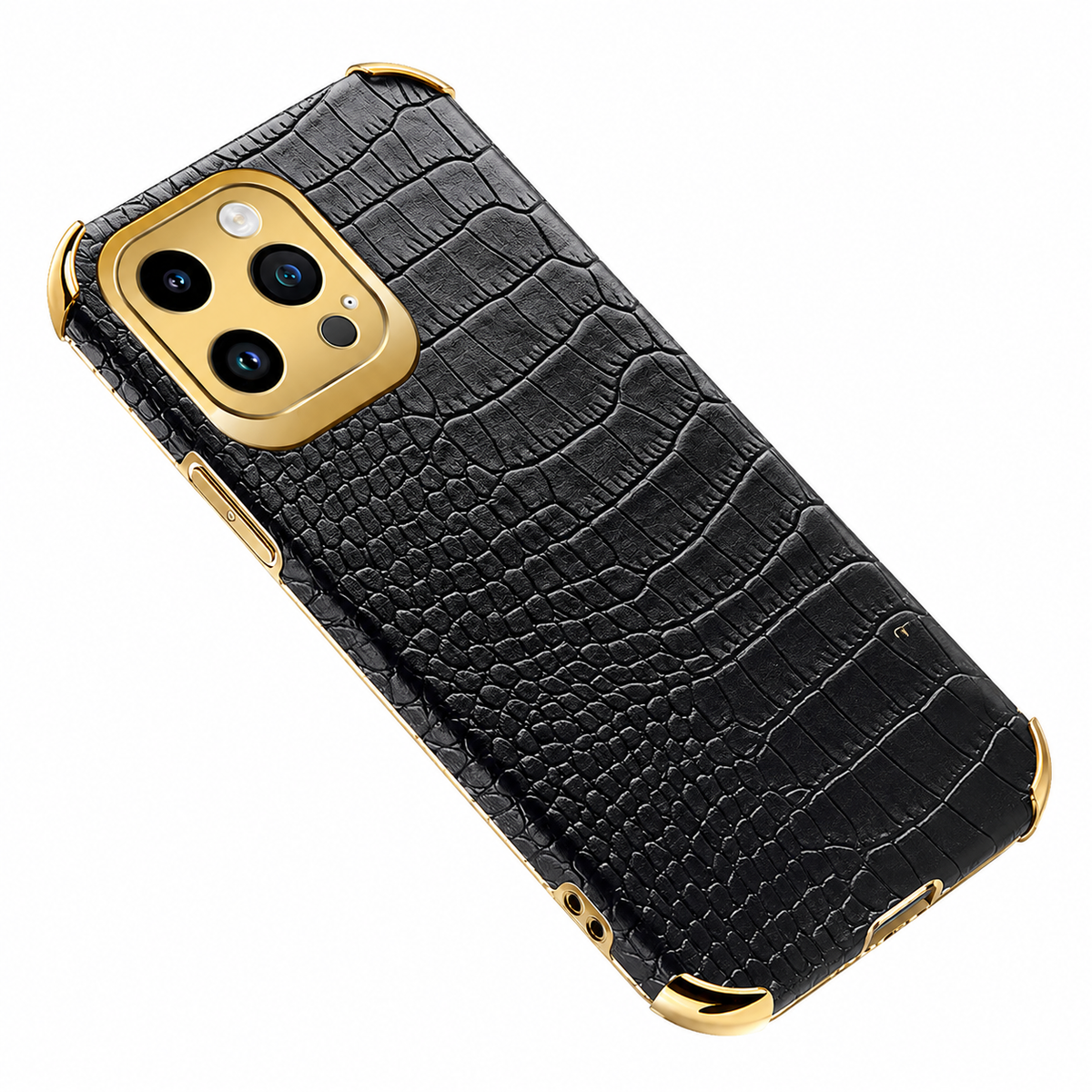 Premium iPhone Case Crocodile Leather Plating Silicone Protective Cover Anti Scratch Anti Fingerprint Non Slip Lightweight Dustproof Full Coverage Case