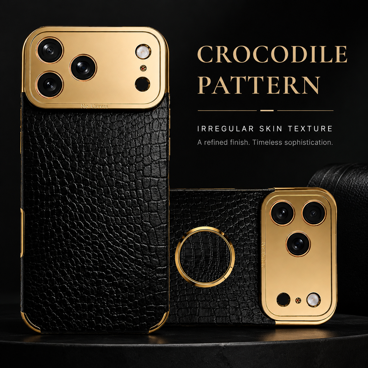 Premium iPhone Case Crocodile Leather Silicone Cover Anti Scratch Shockproof Lightweight Non Slip Full Coverage Camera Guard Slim Protective Case