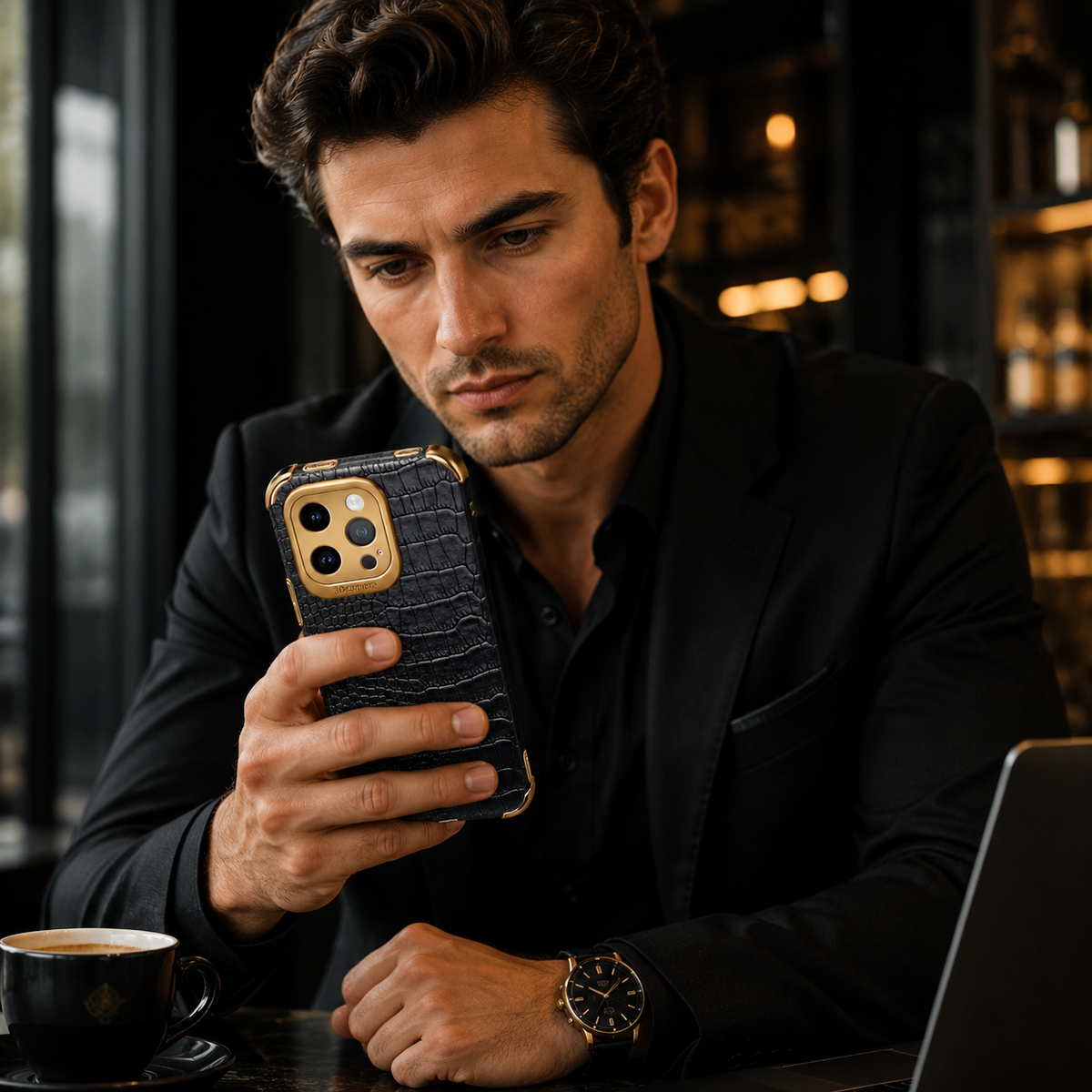 Premium iPhone Case Crocodile Leather Silicone Cover Anti Scratch Shockproof Lightweight Non Slip Full Coverage Camera Guard Slim Protective Case