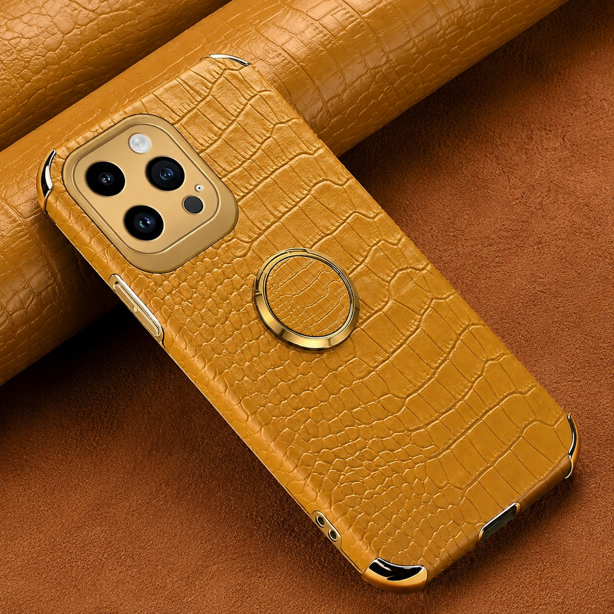 Premium iPhone Case Crocodile Leather Silicone Cover Anti Scratch Shockproof Lightweight Non Slip Full Coverage Camera Guard Slim Protective Case