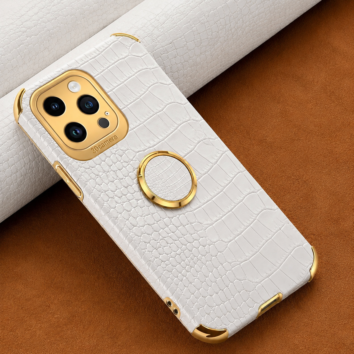 Premium iPhone Case Crocodile Leather Silicone Cover Anti Scratch Shockproof Lightweight Non Slip Full Coverage Camera Guard Slim Protective Case