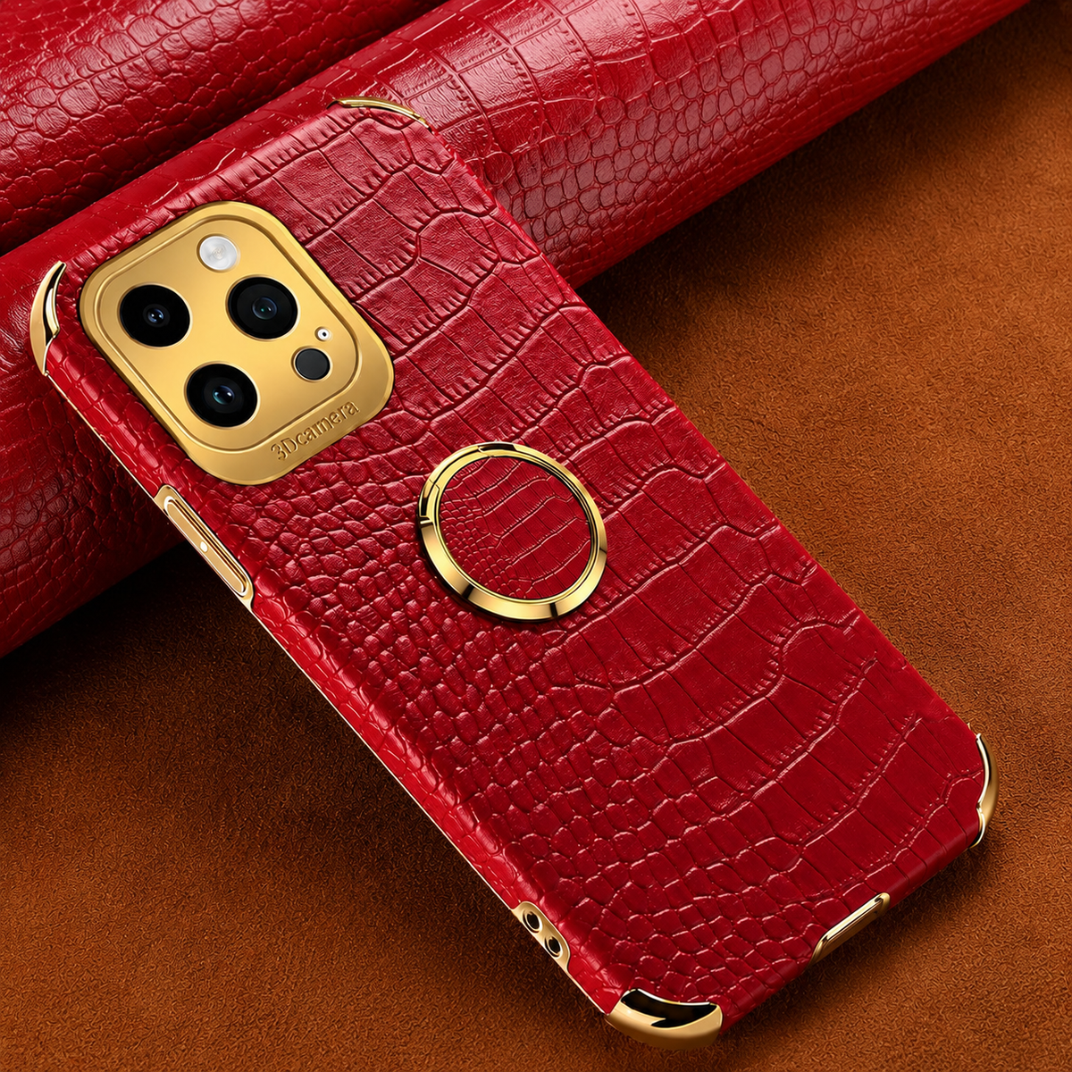 Premium iPhone Case Crocodile Leather Silicone Cover Anti Scratch Shockproof Lightweight Non Slip Full Coverage Camera Guard Slim Protective Case