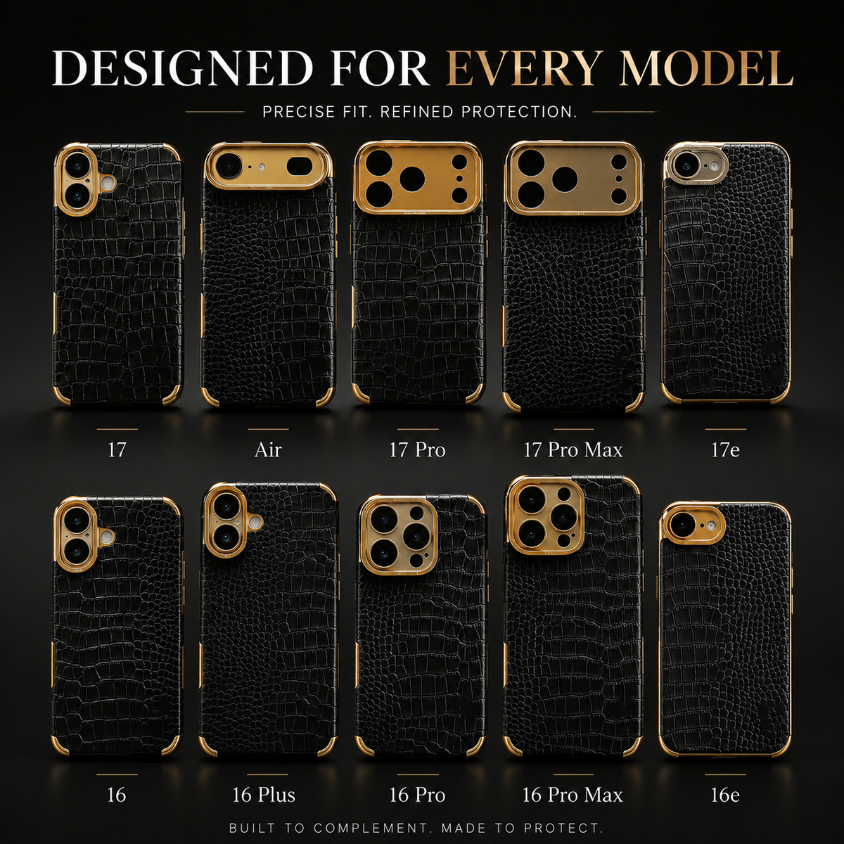 Premium iPhone Case Crocodile Leather Silicone Cover Anti Scratch Shockproof Lightweight Non Slip Full Coverage Camera Guard Slim Protective Case