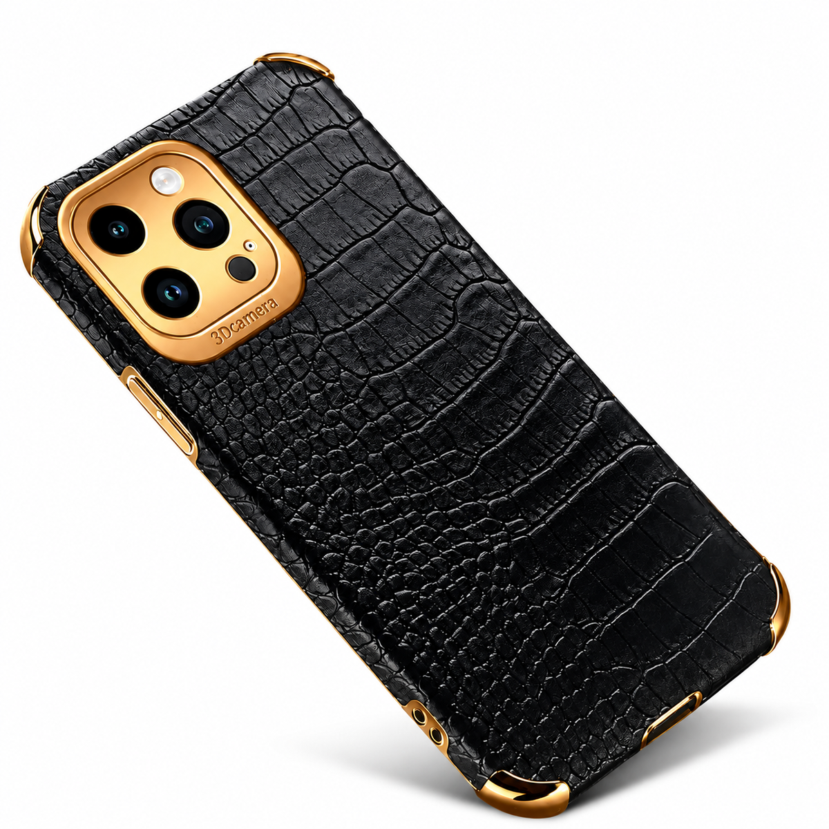 Premium iPhone Case Crocodile Leather Silicone Cover Anti Scratch Shockproof Lightweight Non Slip Full Coverage Camera Guard Slim Protective Case