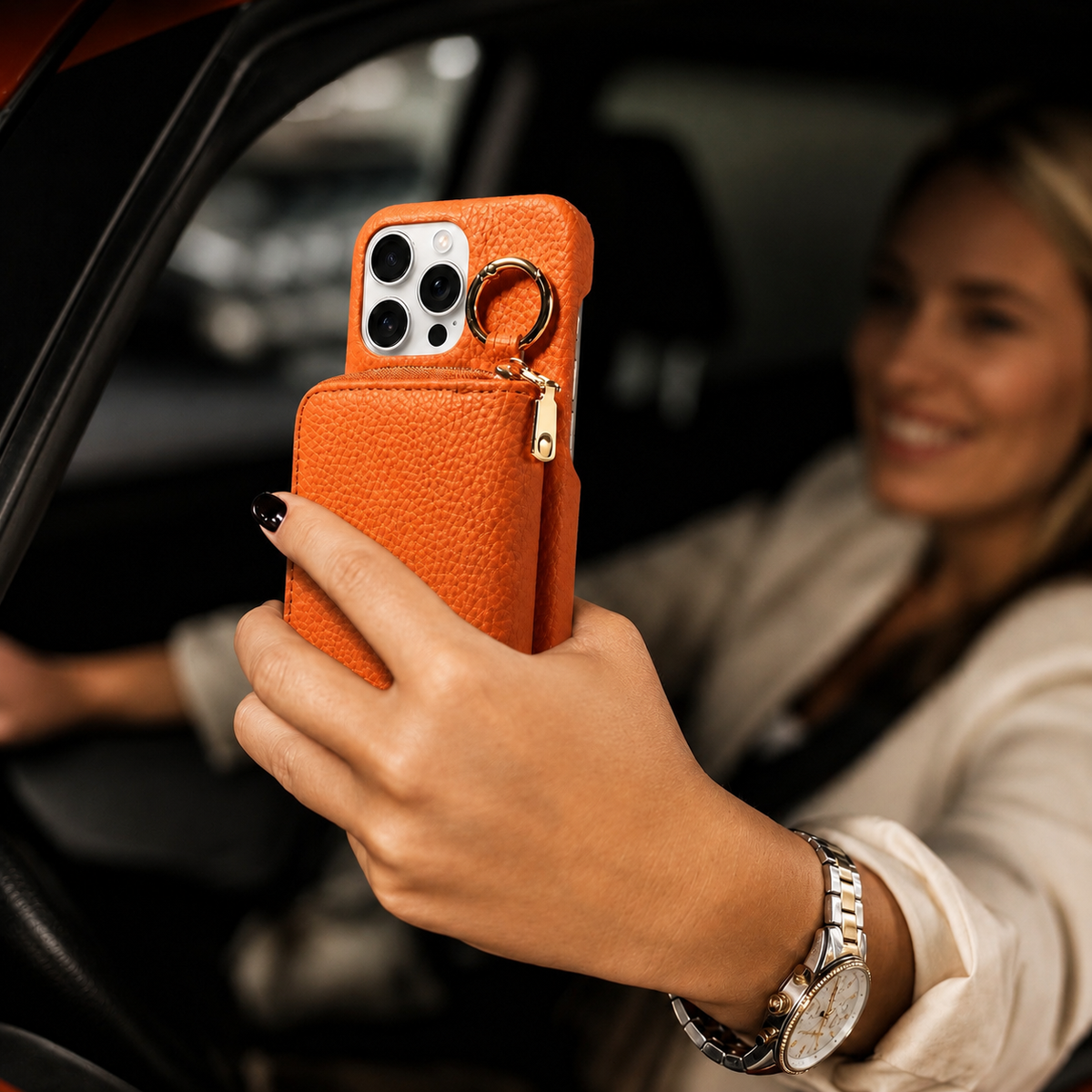 Premium iPhone Case Crossbody Wallet Card Holder Ring Stand Faux Leather Shockproof Protective Cover Full Coverage Adjustable Lanyard Slim Design Grip