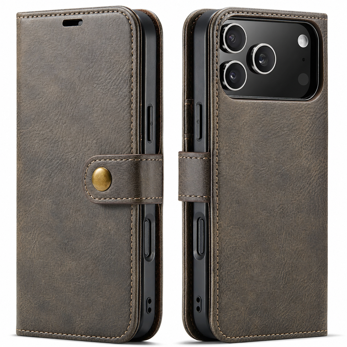 Premium iPhone Case Detachable Magnetic Leather Wallet Cover Card Holder Flip Design Full Body Protective Slim Case for Daily Carry and Travel Use Now