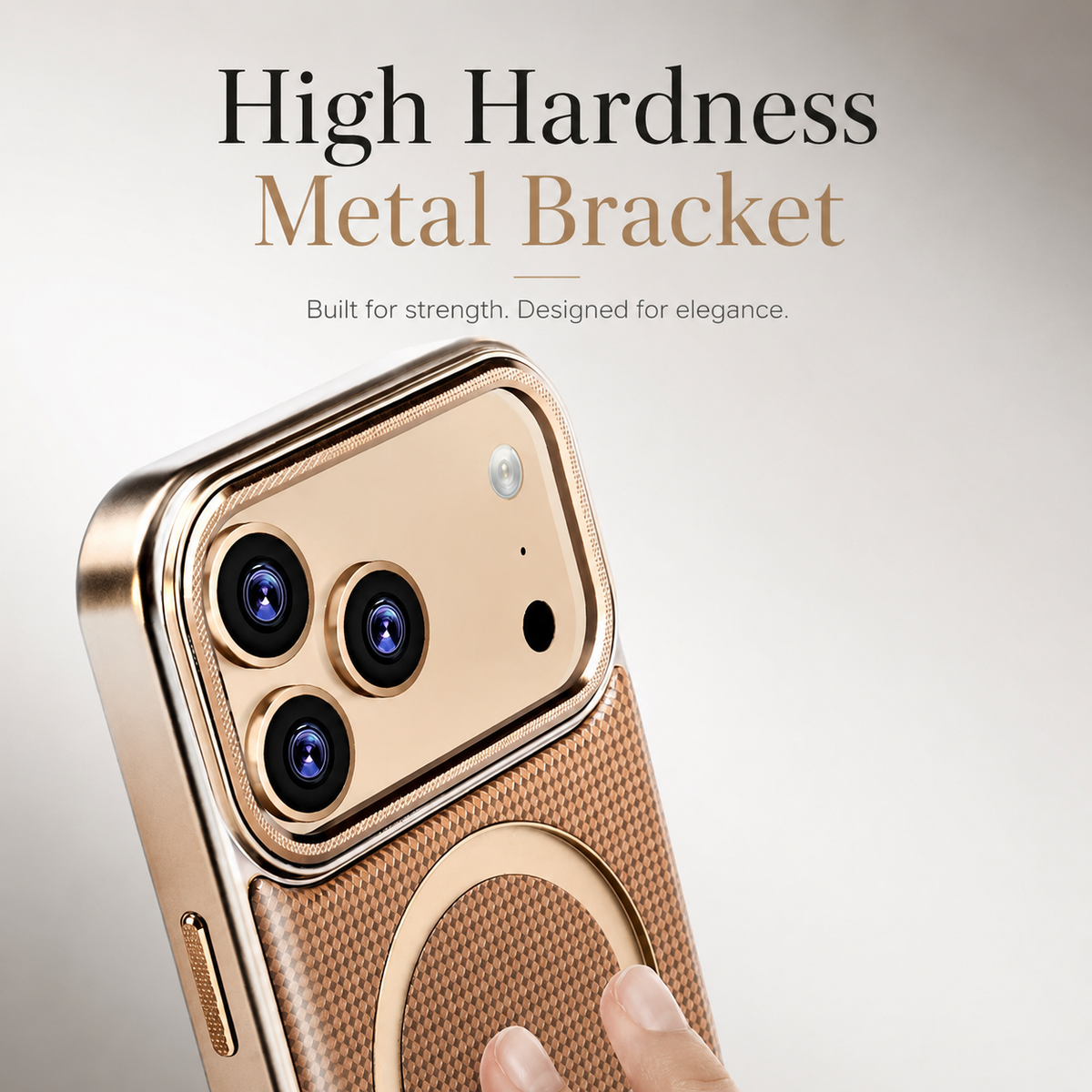 Premium iPhone Case Diamond Pattern Leather MagSafe Cover Rotating Bracket Holder Full Coverage Shockproof Anti Fingerprint Grip Protective Design Case
