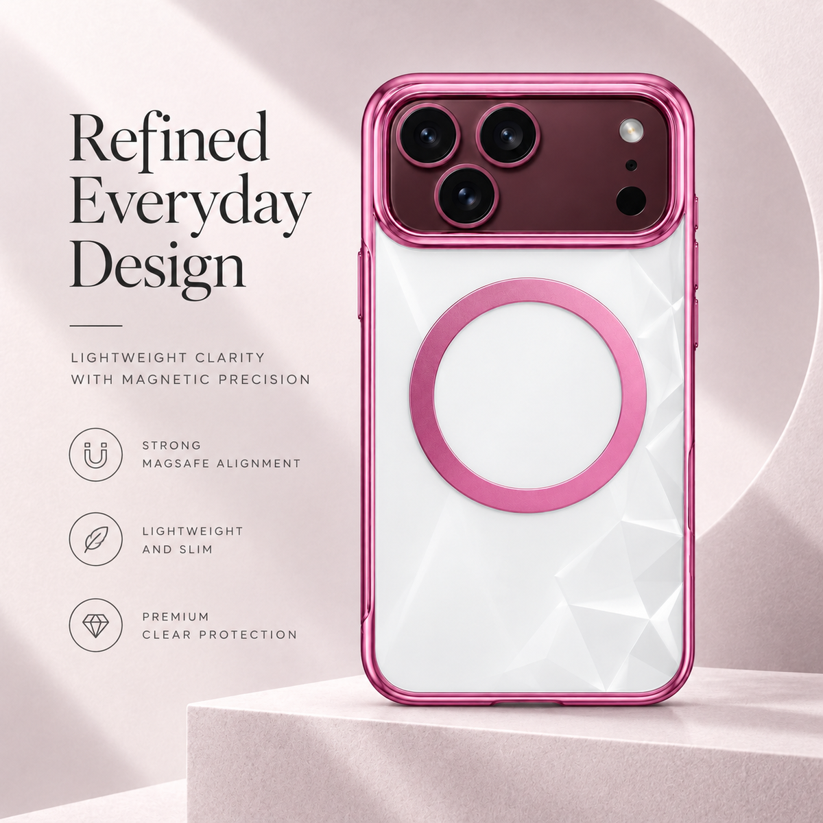 Premium iPhone Case Electroplated Magnetic Clear Transparent Foldable Cover Shockproof Slim Anti Scratch Durable Fashion Protective Phone Cover Shell Case