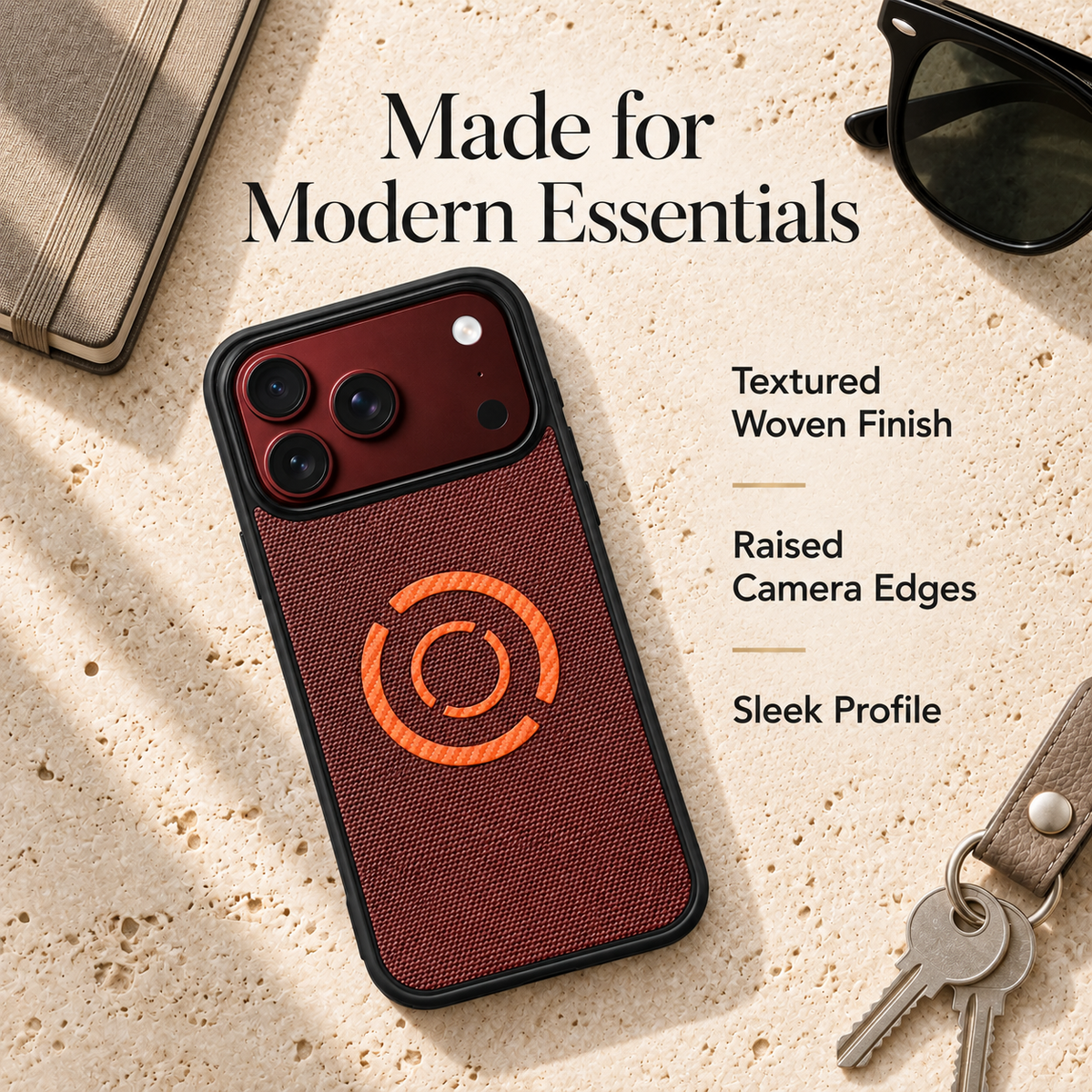 Premium iPhone Case Fabric Leather Magnetic MagSafe Anti Drop Non Slip Full Camera Protection Shockproof Slim Durable Luxury Protective Back Phone Cover Case