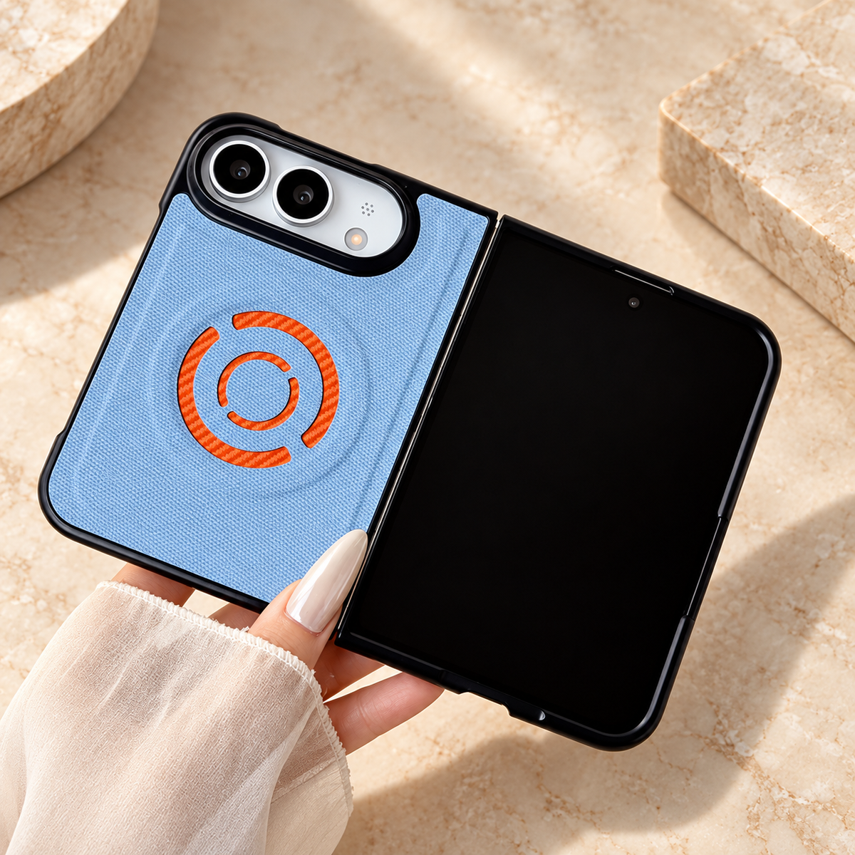 Premium iPhone Case Fabric Leather Magnetic MagSafe Anti Drop Non Slip Full Camera Protection Shockproof Slim Durable Luxury Protective Back Phone Cover Case