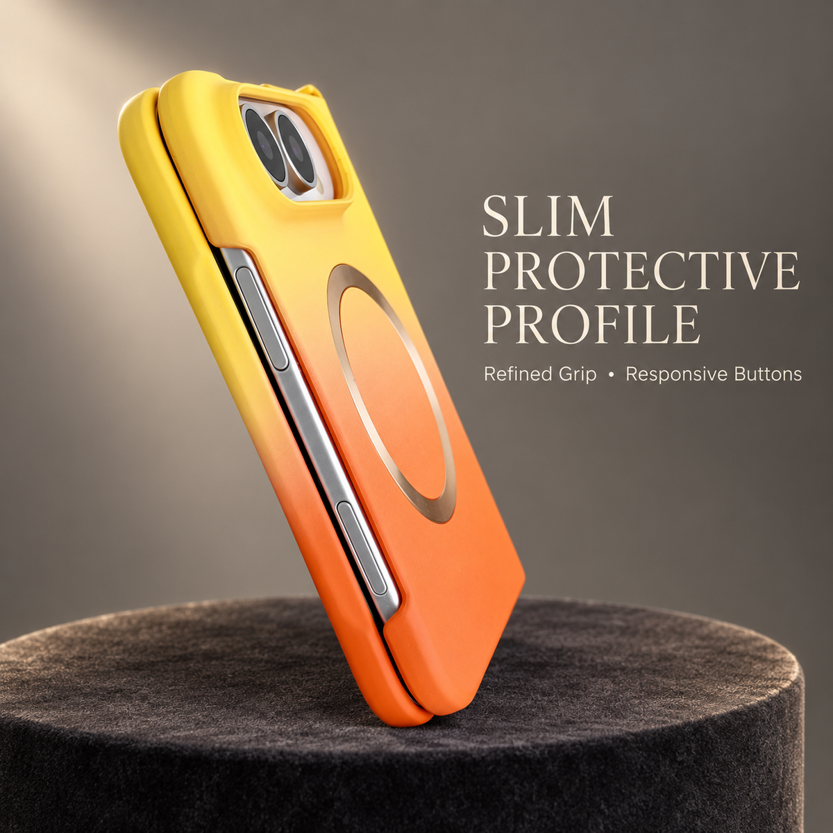 Premium iPhone Case Fashion Gradient Color MagSafe Magnetic Hinge Protection Foldable Cover Hard PC Shockproof Slim Skin Feel Durable Protective Phone Case