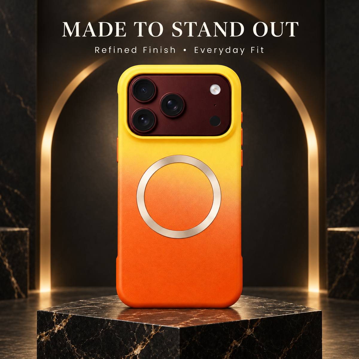 Premium iPhone Case Fashion Gradient Color MagSafe Magnetic Hinge Protection Foldable Cover Hard PC Shockproof Slim Skin Feel Durable Protective Phone Case