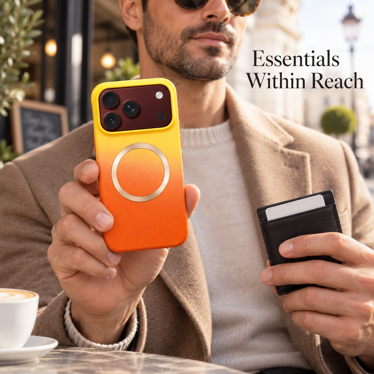 Premium iPhone Case Fashion Gradient Color MagSafe Magnetic Hinge Protection Foldable Cover Hard PC Shockproof Slim Skin Feel Durable Protective Phone Case