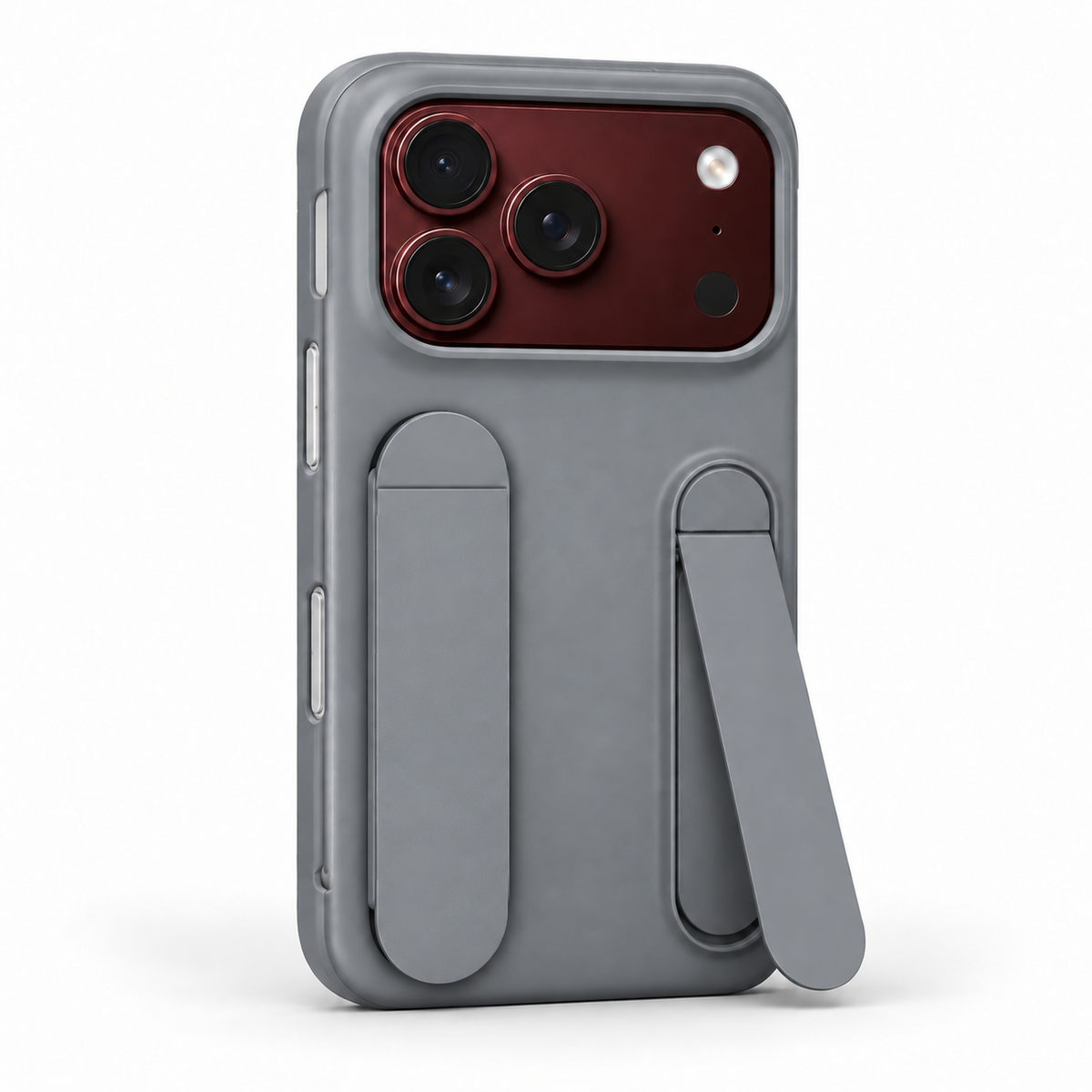 Premium iPhone Case Fashion Skin Feel Silicone Wrist Strap Kickstand Foldable Stand Cover Full Camera Shockproof Non Slip Slim Durable Protective Phone Case