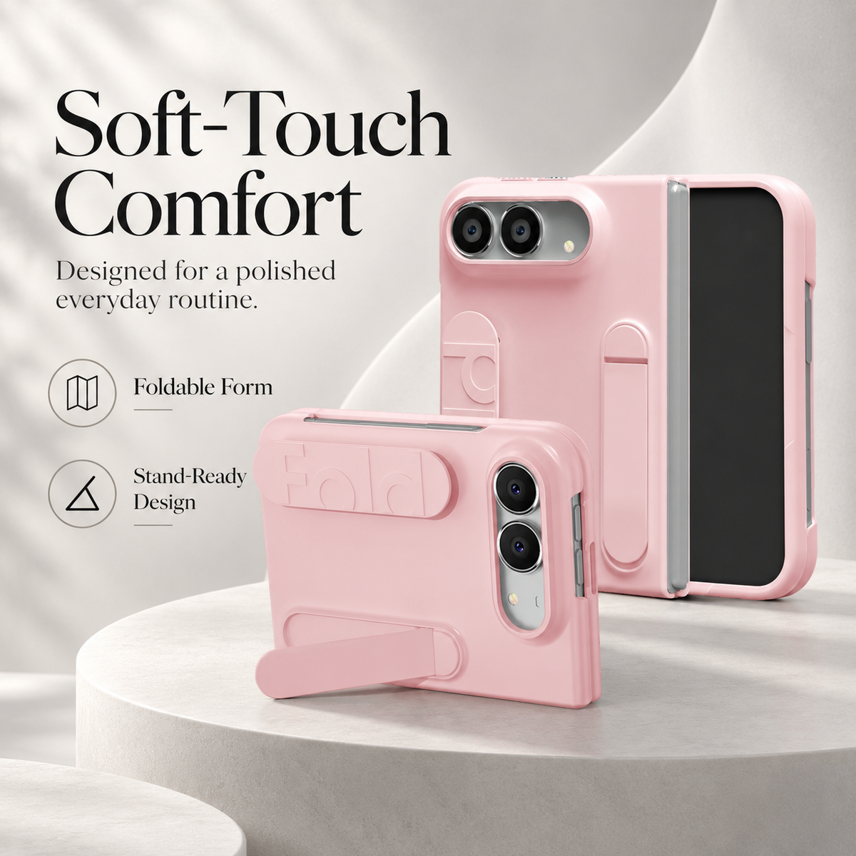 Premium iPhone Case Fashion Skin Feel Silicone Wrist Strap Kickstand Foldable Stand Cover Full Camera Shockproof Non Slip Slim Durable Protective Phone Case