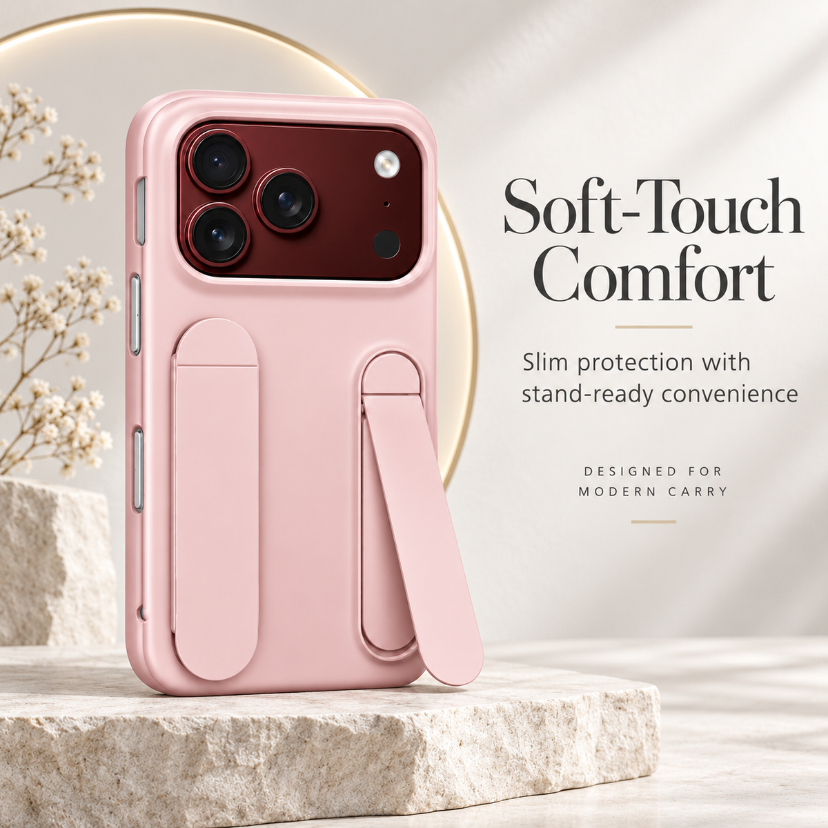 Premium iPhone Case Fashion Skin Feel Silicone Wrist Strap Kickstand Foldable Stand Cover Full Camera Shockproof Non Slip Slim Durable Protective Phone Case