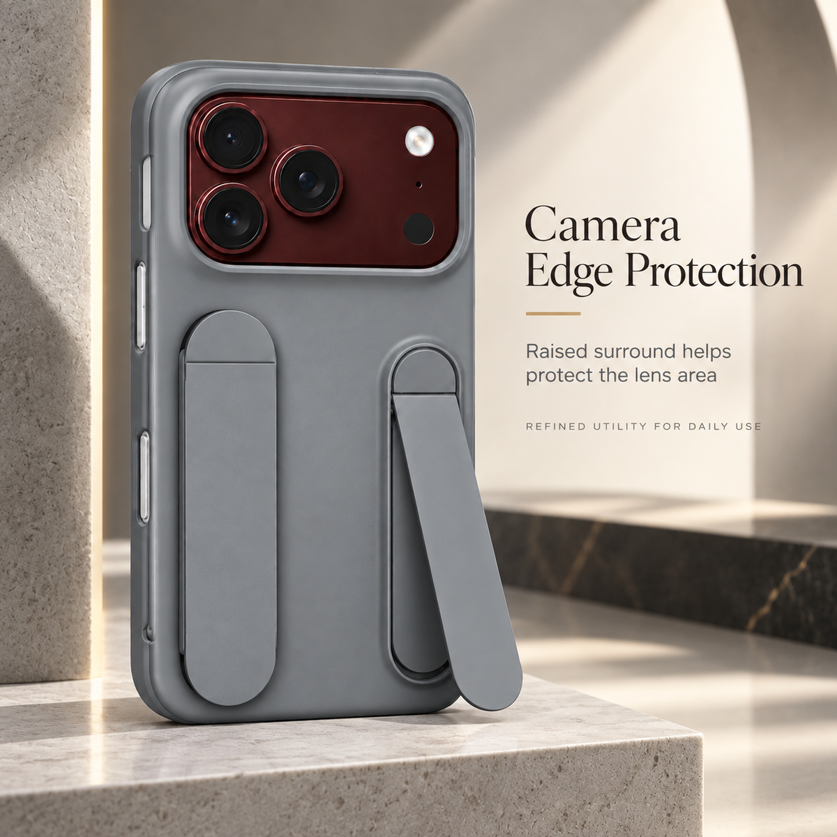 Premium iPhone Case Fashion Skin Feel Silicone Wrist Strap Kickstand Foldable Stand Cover Full Camera Shockproof Non Slip Slim Durable Protective Phone Case