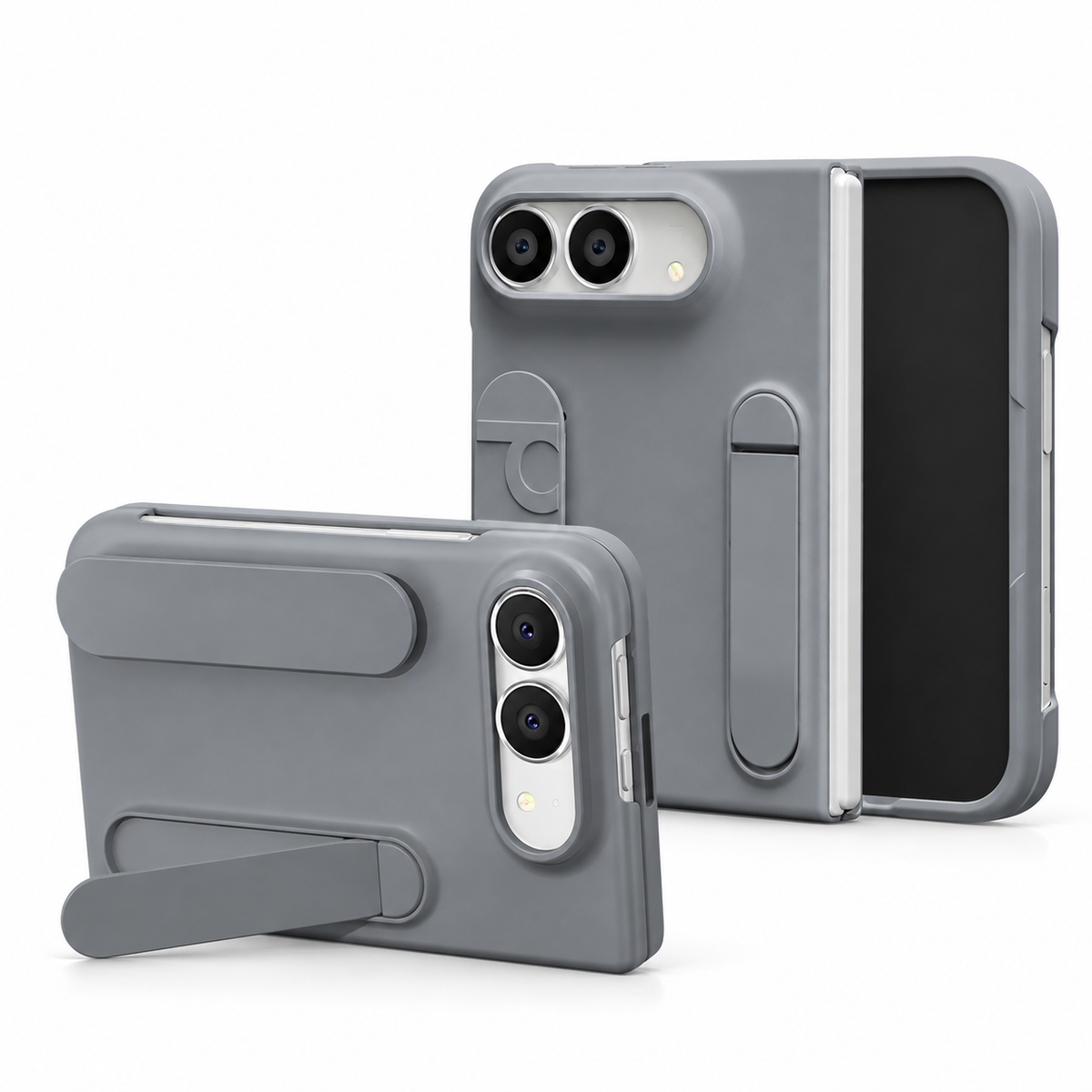 Premium iPhone Case Fashion Skin Feel Silicone Wrist Strap Kickstand Foldable Stand Cover Full Camera Shockproof Non Slip Slim Durable Protective Phone Case