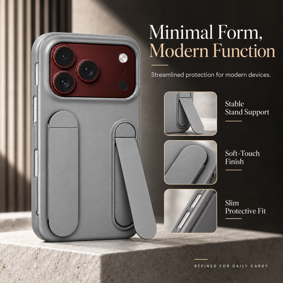 Premium iPhone Case Fashion Skin Feel Silicone Wrist Strap Kickstand Full Camera Protection Shockproof Non Slip Slim Durable Protective Phone Cover Case