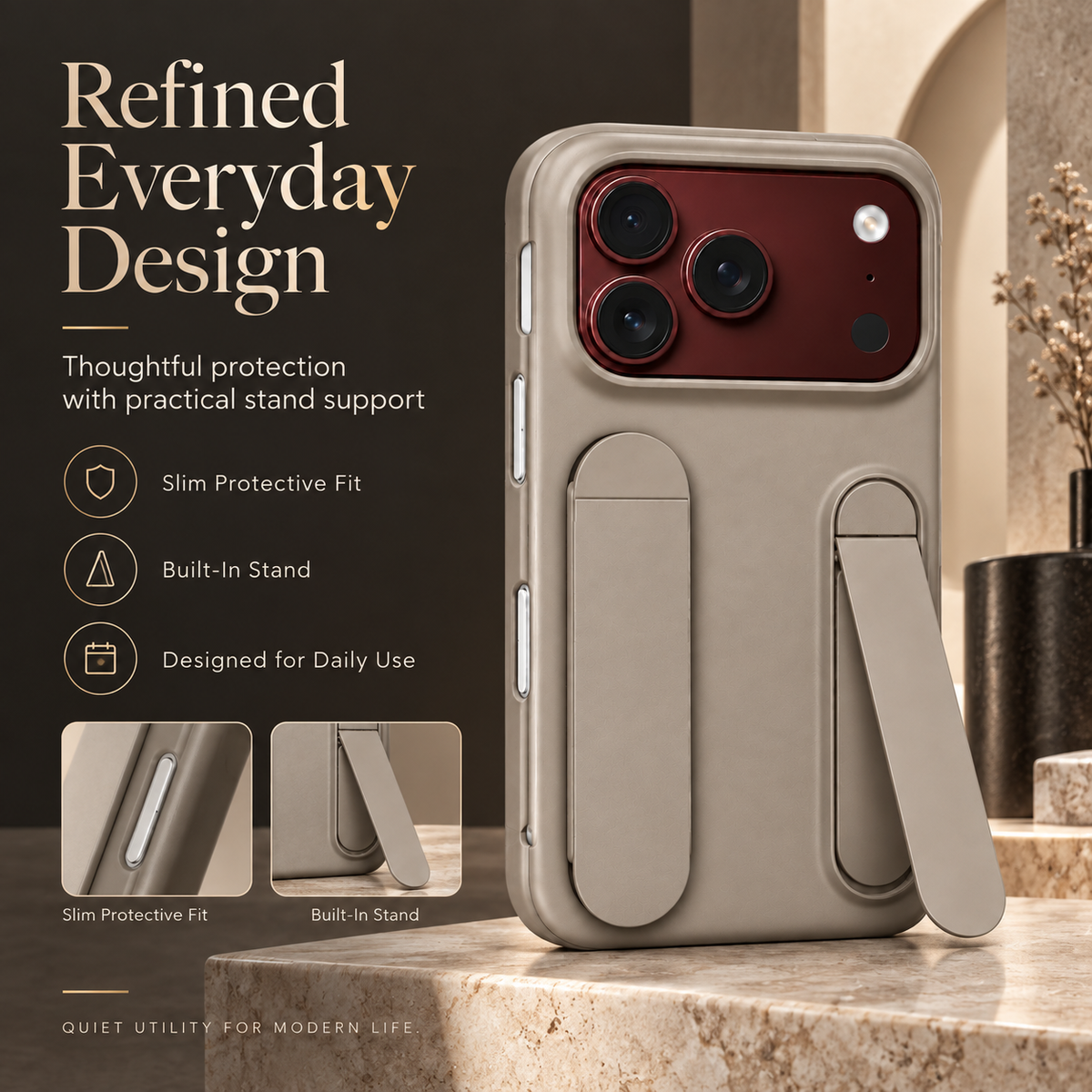 Premium iPhone Case Fashion Skin Feel Silicone Wrist Strap Kickstand Full Camera Protection Shockproof Non Slip Slim Durable Protective Phone Cover Case