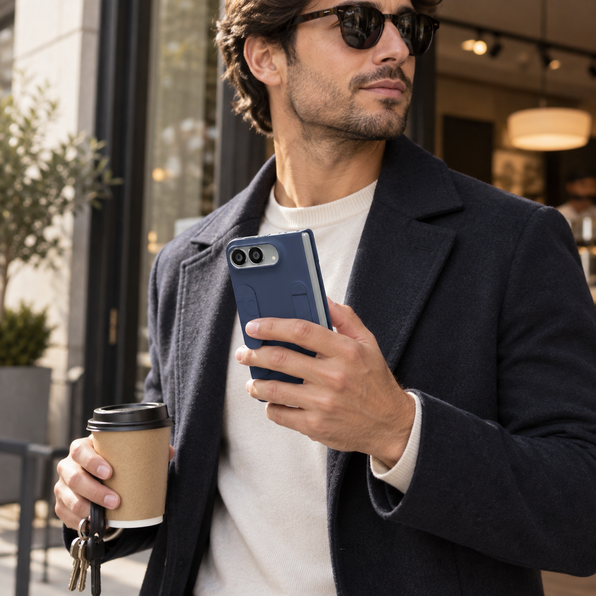Premium iPhone Case Fashion Skin Feel Silicone Wrist Strap Kickstand Full Camera Protection Shockproof Non Slip Slim Durable Protective Phone Cover Case