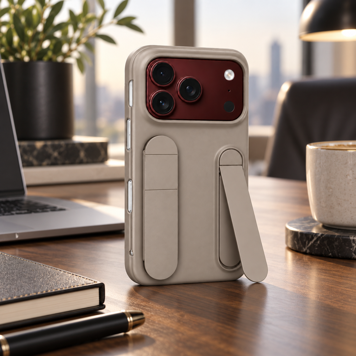 Premium iPhone Case Fashion Skin Feel Silicone Wrist Strap Kickstand Full Camera Protection Shockproof Non Slip Slim Durable Protective Phone Cover Case