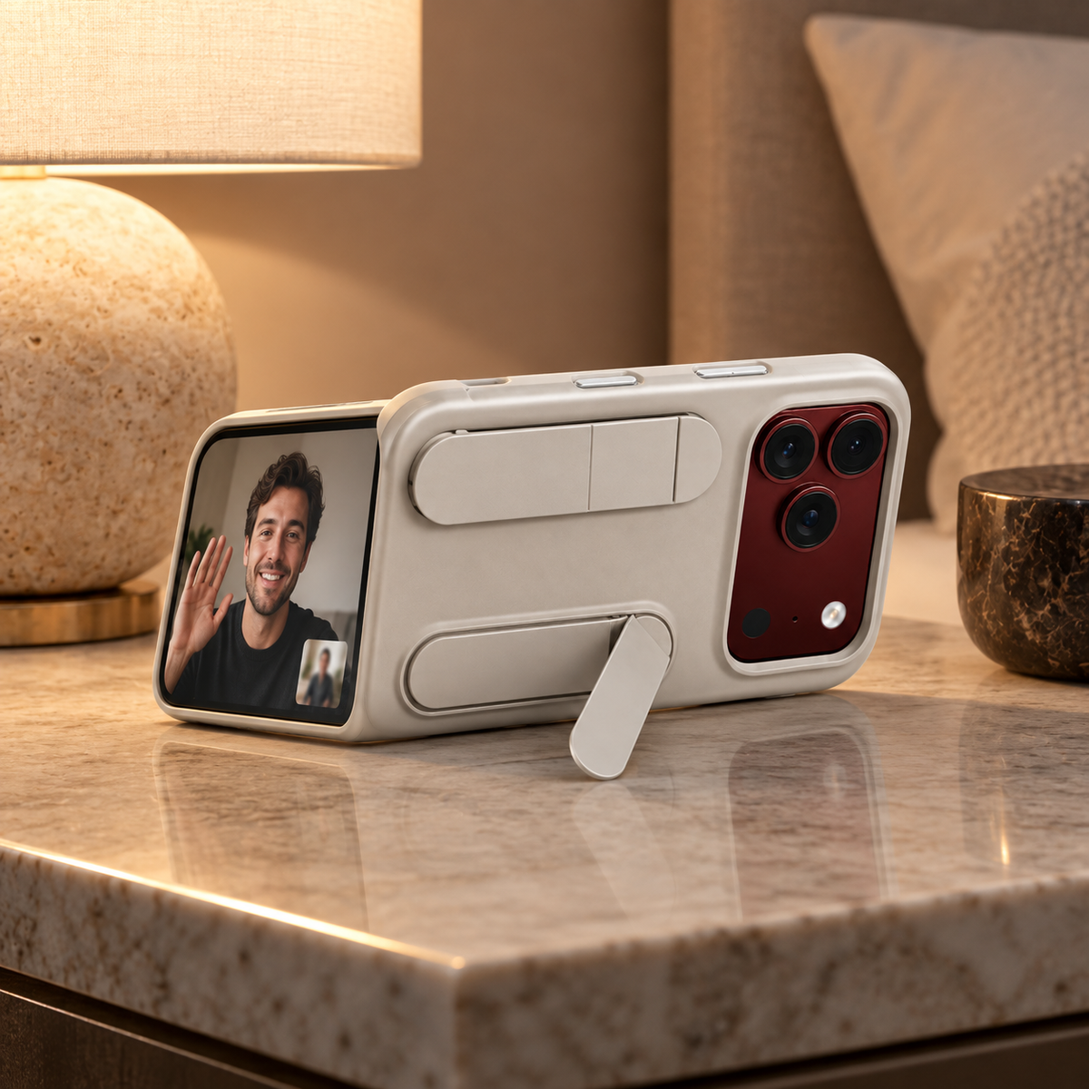 Premium iPhone Case Fashion Skin Feel Silicone Wrist Strap Kickstand Full Camera Protection Shockproof Non Slip Slim Durable Protective Phone Cover Case