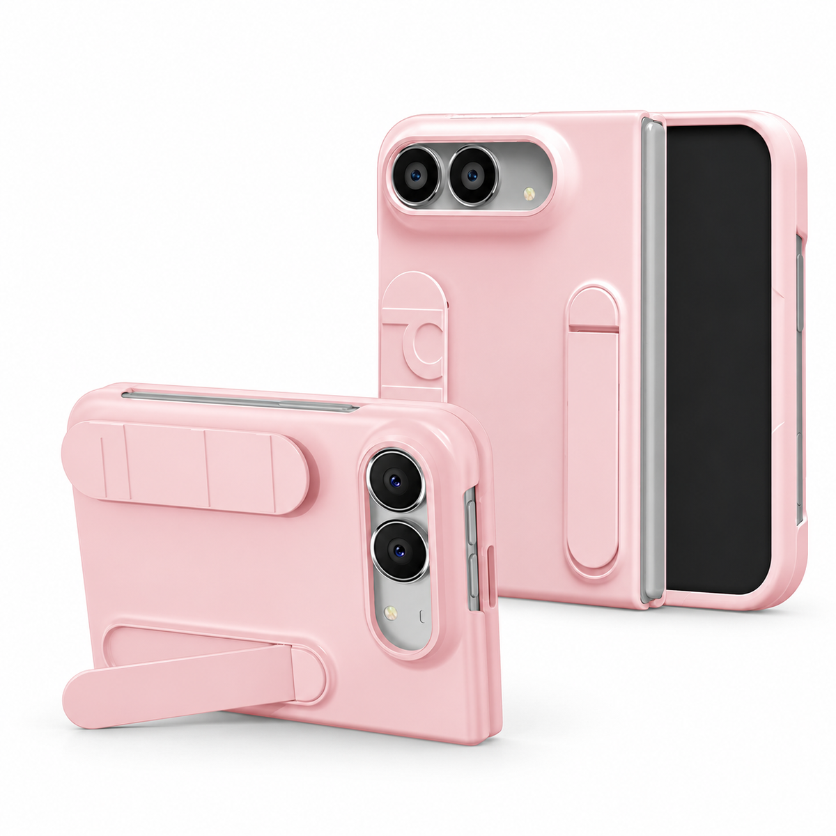 Premium iPhone Case Fashion Skin Feel Silicone Wrist Strap Kickstand Full Camera Protection Shockproof Non Slip Slim Durable Protective Phone Cover Case