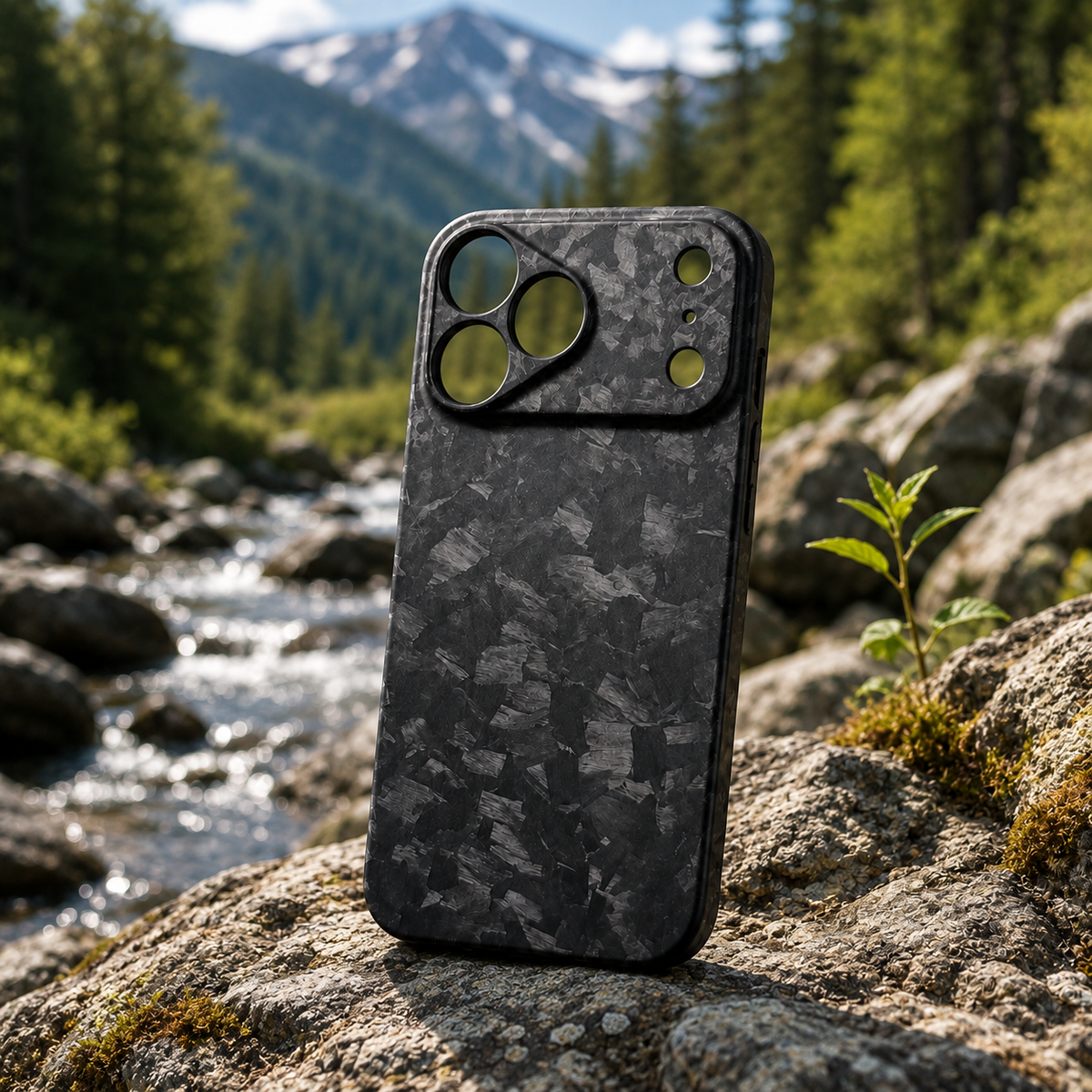 Premium iPhone Case Forged Carbon Fiber Matte Glossy Lightweight Slim Protective Cover Anti Fingerprint Non Slip Wireless Charging Case