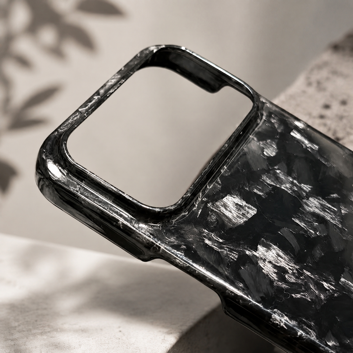 Premium iPhone Case Forged Carbon Fiber Matte Glossy Lightweight Slim Protective Cover Anti Fingerprint Non Slip Wireless Charging Case