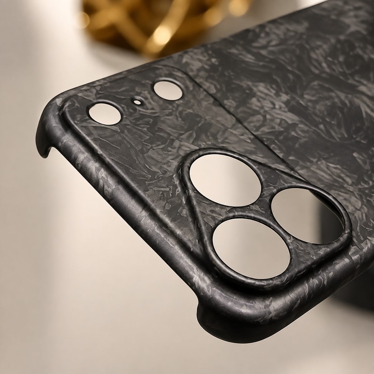 Premium iPhone Case Forged Carbon Fiber Matte Glossy Lightweight Slim Protective Cover Anti Fingerprint Non Slip Wireless Charging Case
