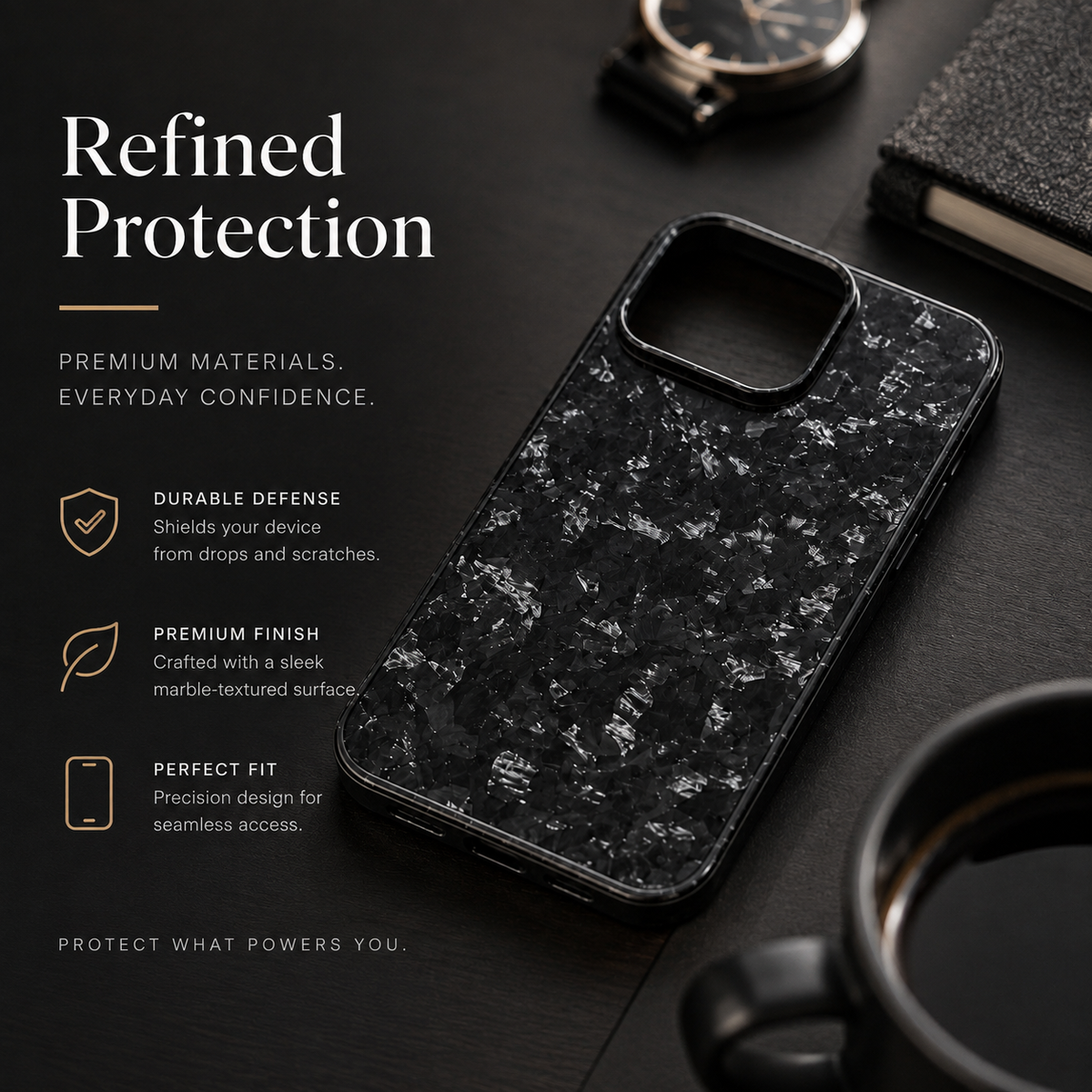 Premium iPhone Case Forged Carbon Fiber Matte Glossy Lightweight Slim Protective Cover Anti Fingerprint Non Slip Wireless Charging Case