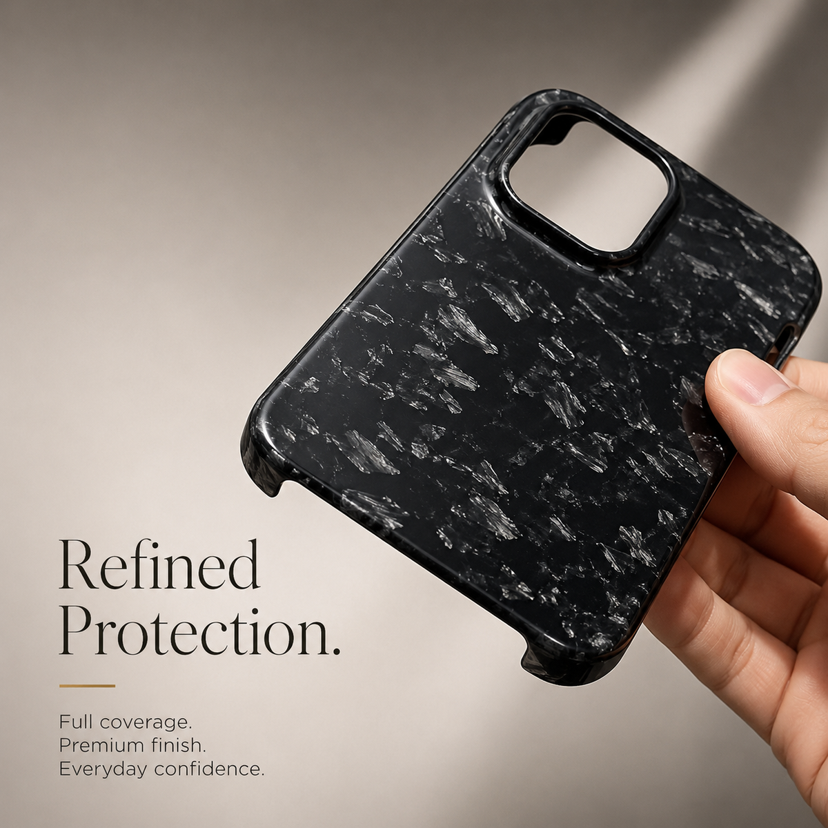 Premium iPhone Case Forged Carbon Fiber Matte Glossy Lightweight Slim Protective Cover Anti Fingerprint Non Slip Wireless Charging Case