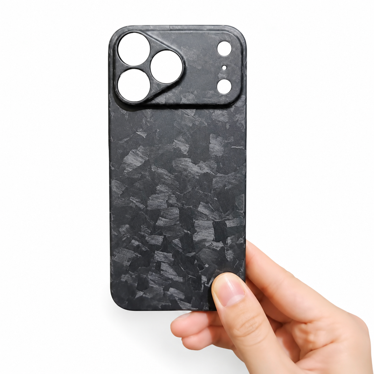 Premium iPhone Case Forged Carbon Fiber Matte Glossy Lightweight Slim Protective Cover Anti Fingerprint Non Slip Wireless Charging Case