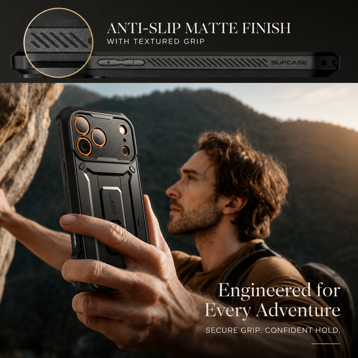 Premium iPhone Case Full Body Shockproof Armor Built In Screen Protector Heavy Duty PC TPU Rugged Protective Cover Reinforced Drop Protection Bumper