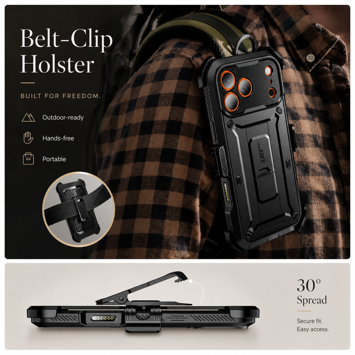 Premium iPhone Case Full Body Shockproof Armor Built In Screen Protector Heavy Duty PC TPU Rugged Protective Cover Reinforced Drop Protection Bumper