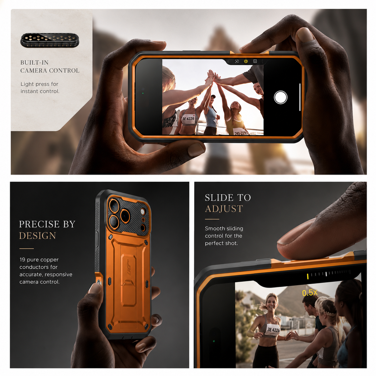 Premium iPhone Case Full Body Shockproof Armor Built In Screen Protector Heavy Duty PC TPU Rugged Protective Cover Reinforced Drop Protection Bumper