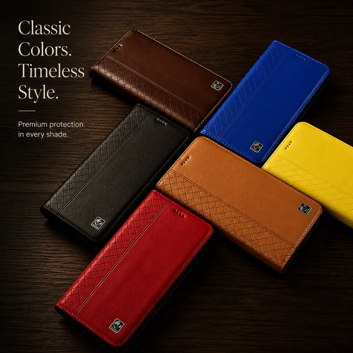 Premium iPhone Case Genuine Leather Flip Wallet Card Holder Kickstand Magnetic Closure Shockproof Protective Cover TPU Full Body Business Slim Design&nbsp;