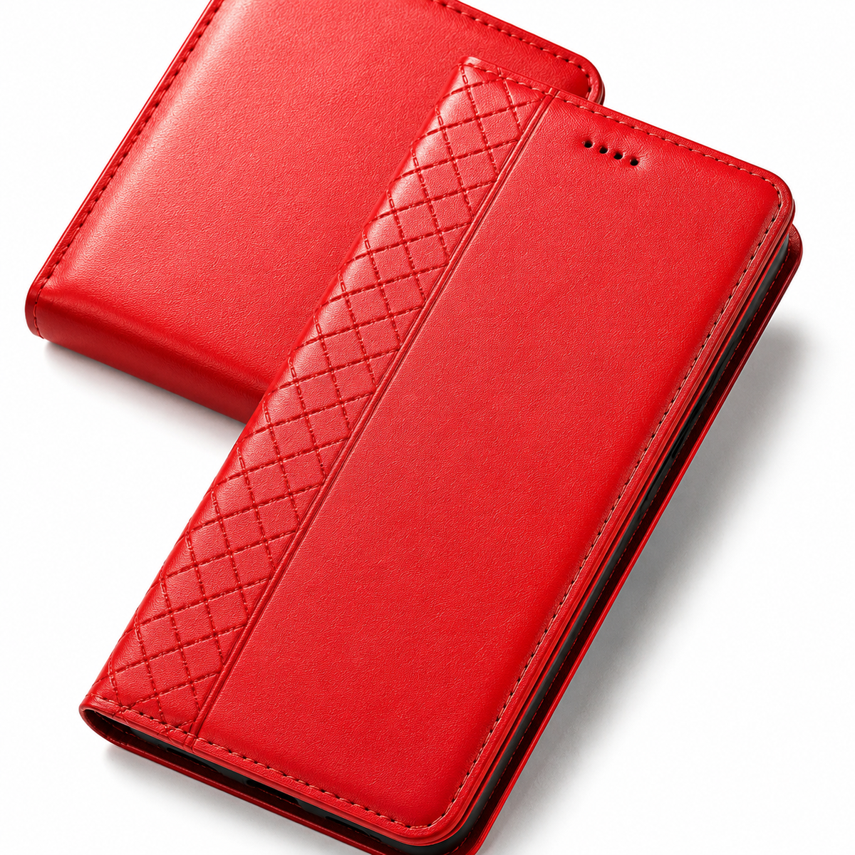 Premium iPhone Case Genuine Leather Flip Wallet Card Holder Kickstand Magnetic Closure Shockproof Protective Cover TPU Full Body Business Slim Design&nbsp;