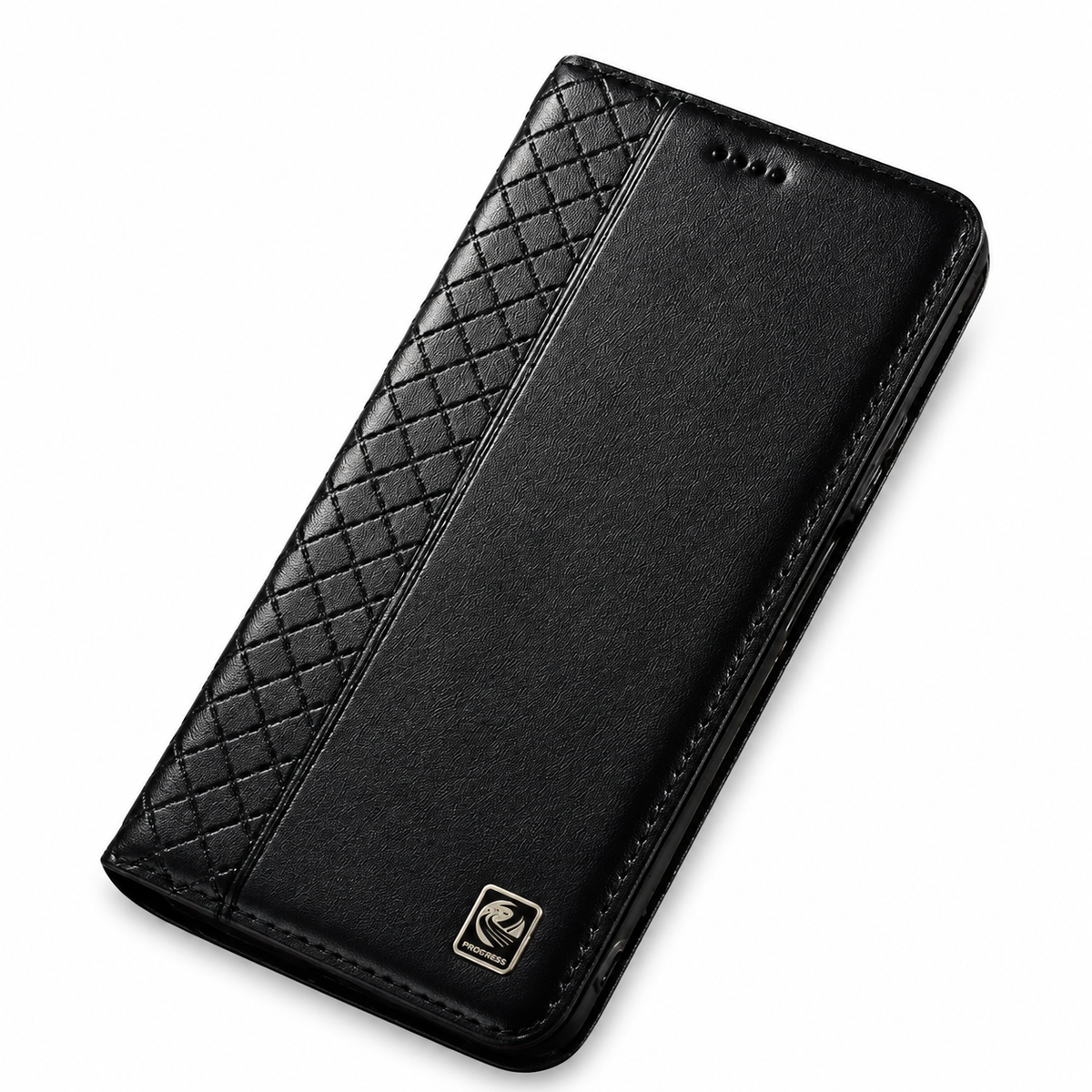 Premium iPhone Case Genuine Nappa Leather Wallet Flip Cover Card Holder Magnetic Closure Shockproof Full Body Stand Slim Business Design