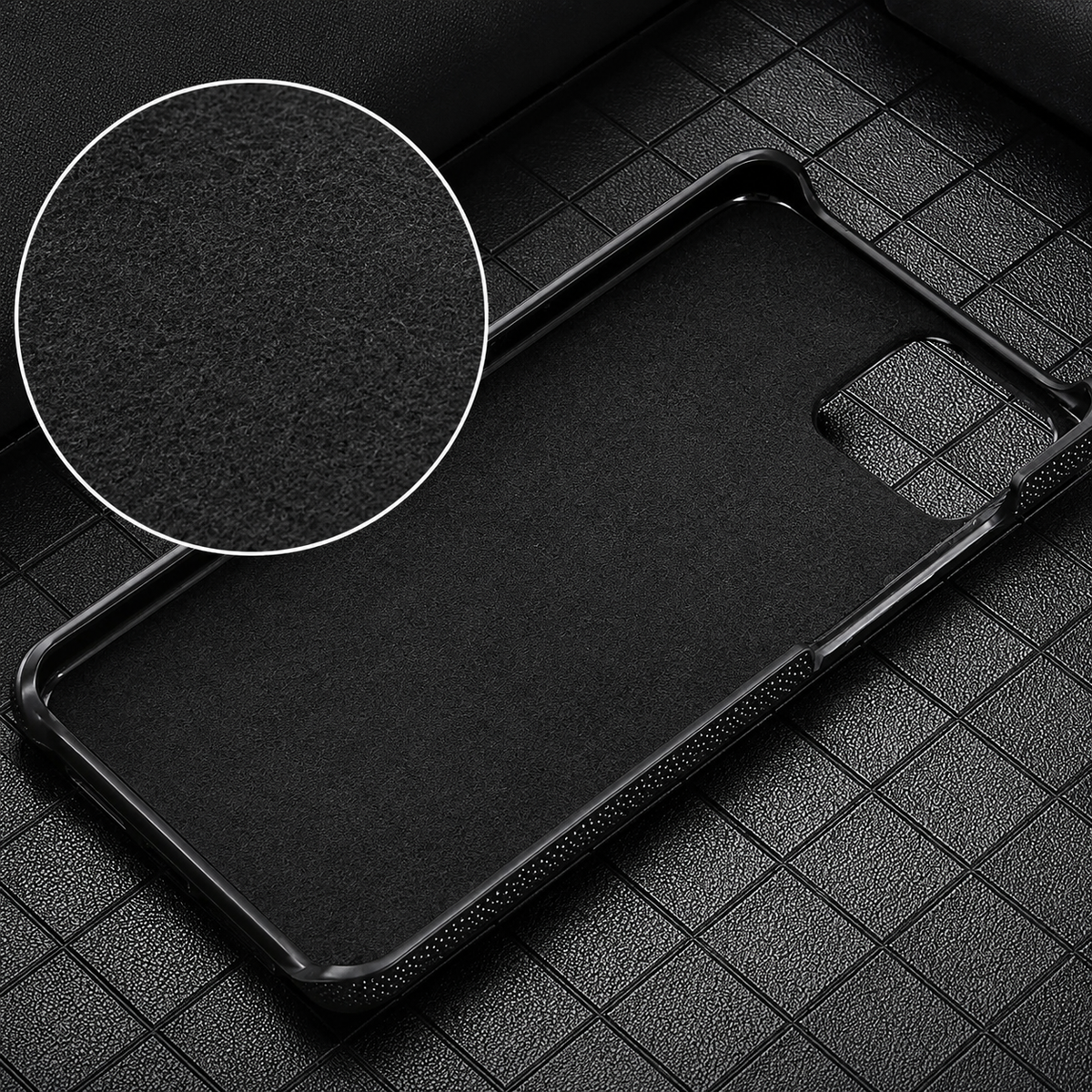 Premium iPhone Case Genuine Stingray Leather Shockproof Half Wrapped Lightweight Anti Scratch Anti Fingerprint Dustproof Non Slip Protective Fit Cover