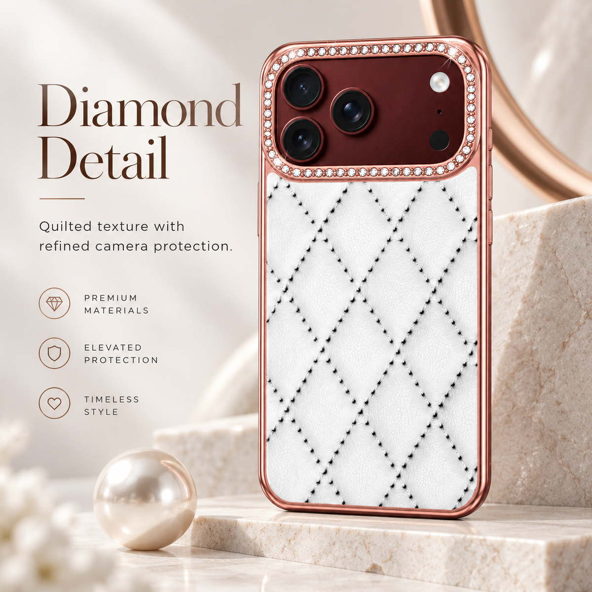 Premium iPhone Case Golden Glitter Diamond Leather Hinge Protection Foldable Cover Glass Screen Protector Shockproof Slim Luxury Protective Phone Cover Case